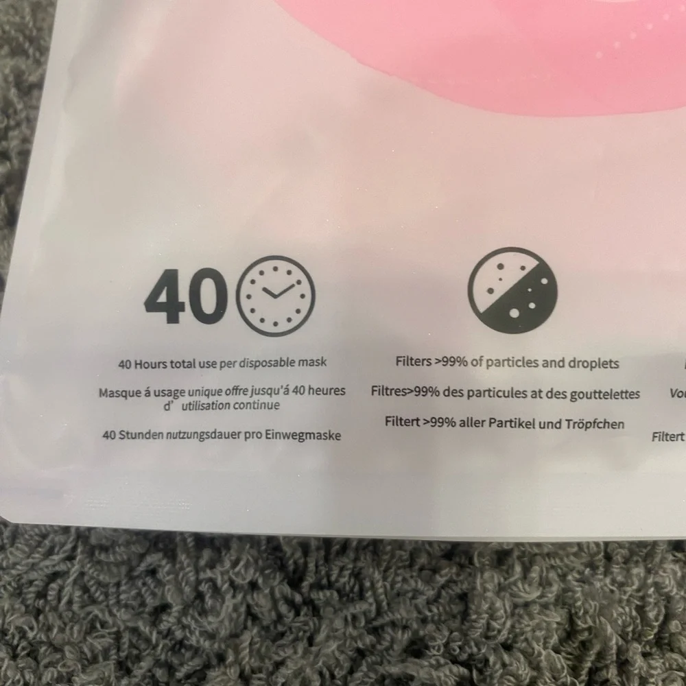 Set of 4 Kids KN95 Pink Face Mask - 4 Pack